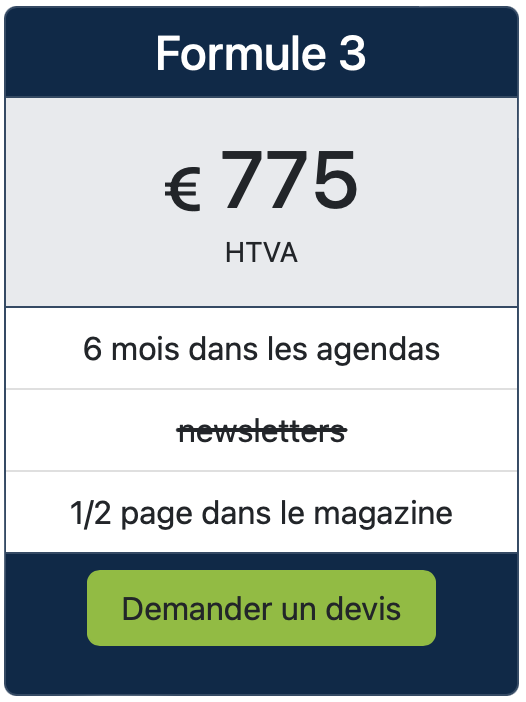 Formule 3 - espace publicitaire (Hiver (février - mars - avril))